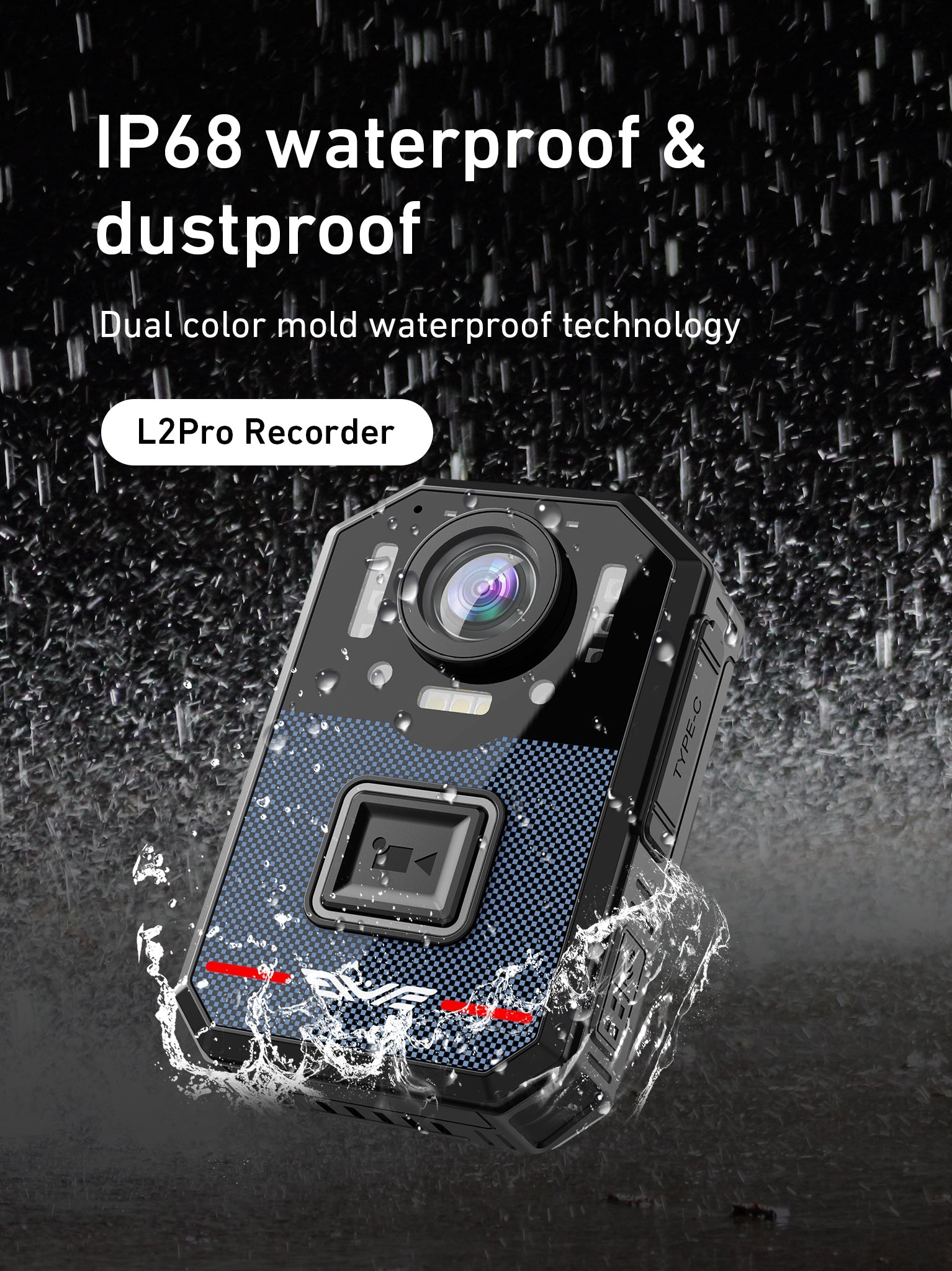 Water-Proof Body Worn Camera