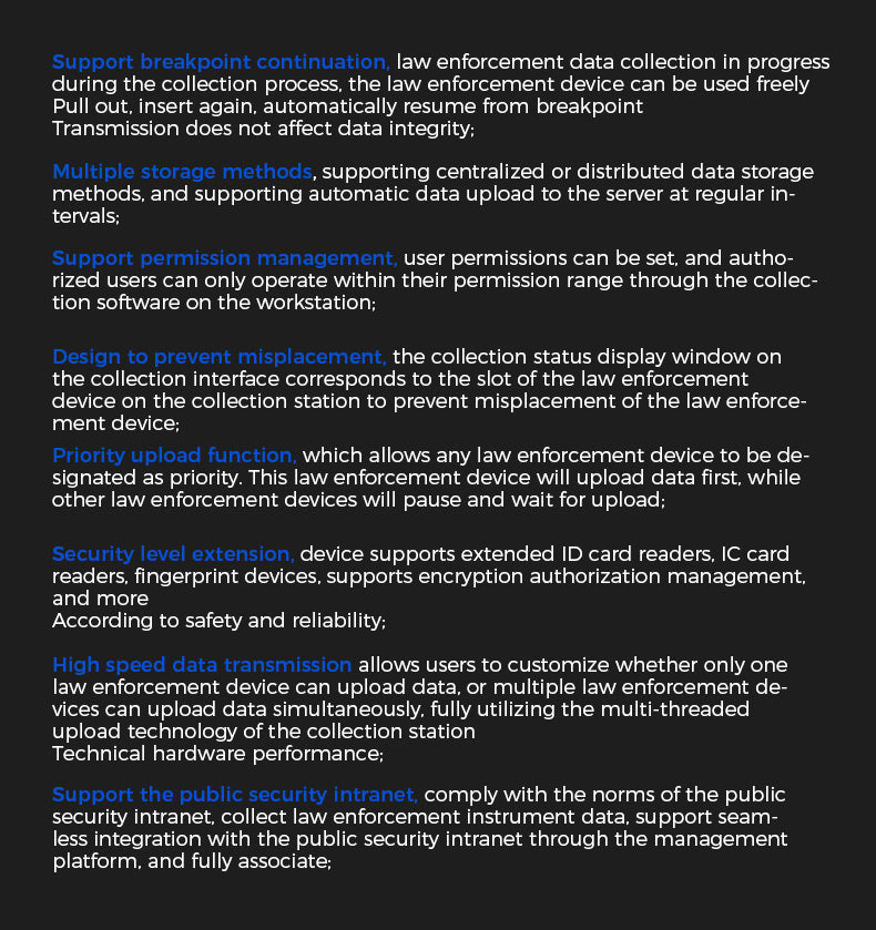 10 devices collection station