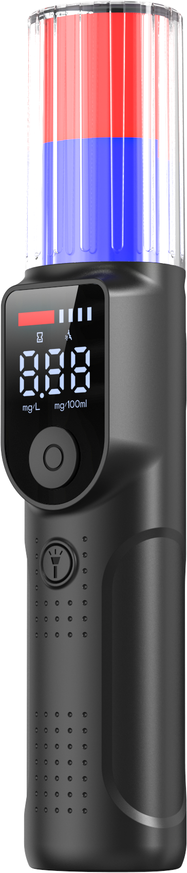 Alcohol Tester High Sensitivity 3-Second Voice Result Announcement Red and Blue Flashing 18-Hour Long Battery Life