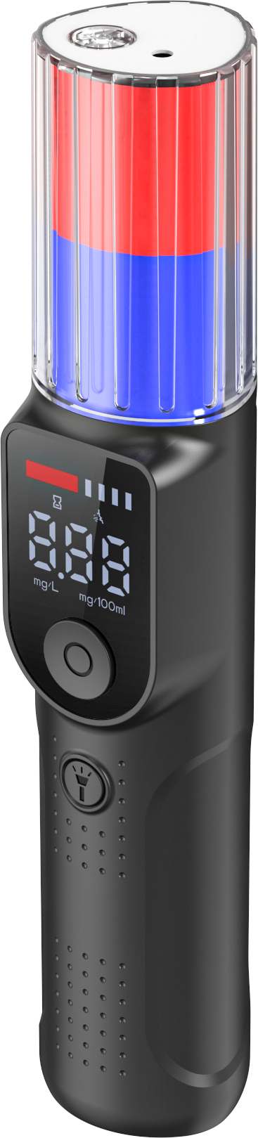 Alcohol Tester High Sensitivity 3-Second Voice Result Announcement Red and Blue Flashing 18-Hour Long Battery Life