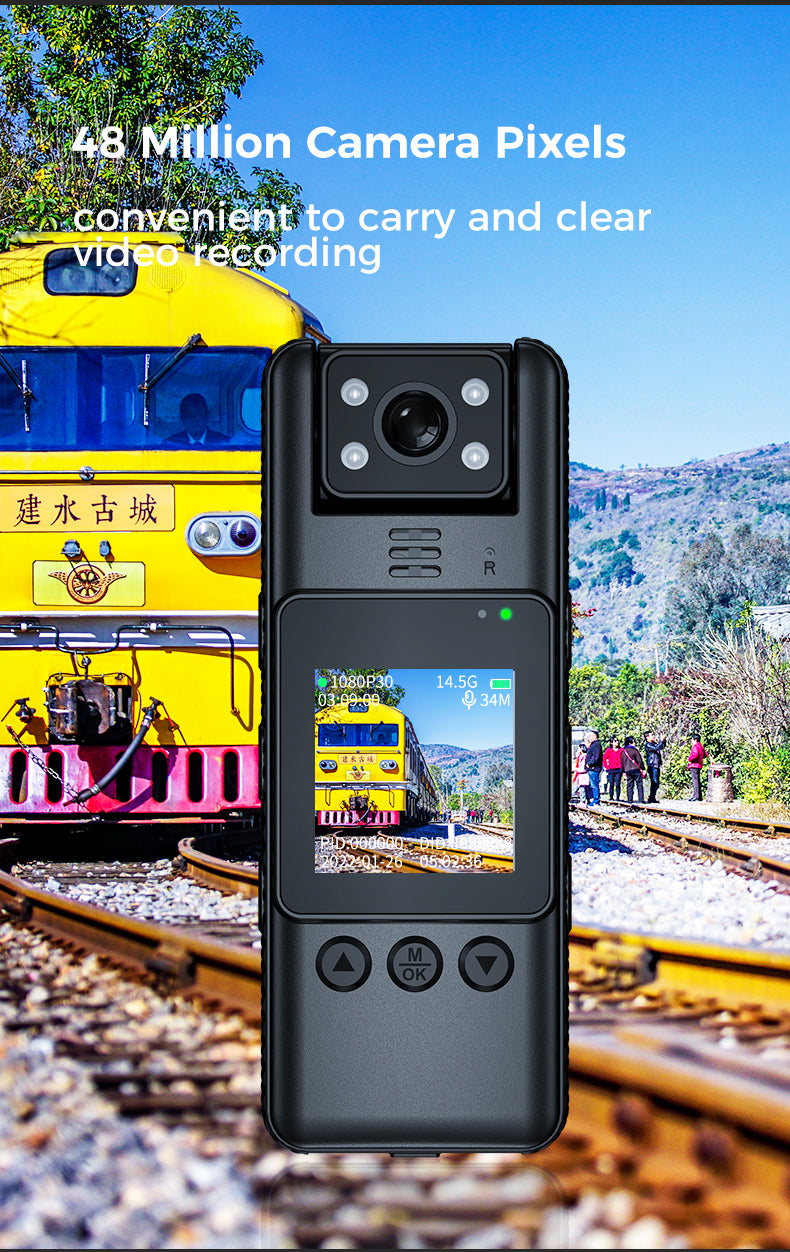 A23 Badge-style Recorder 180° Rotatable Lens 70g Ultra-Clear Body One-Touch Start Recording