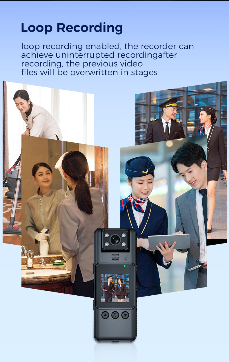 A23 Badge-style Recorder 180° Rotatable Lens 70g Ultra-Clear Body One-Touch Start Recording