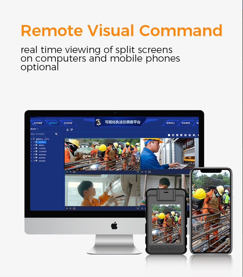 AWS-CAT1 4G Body-Worn Camera 4K High-Definition Video Recording IP68 Waterproof and Dustproof