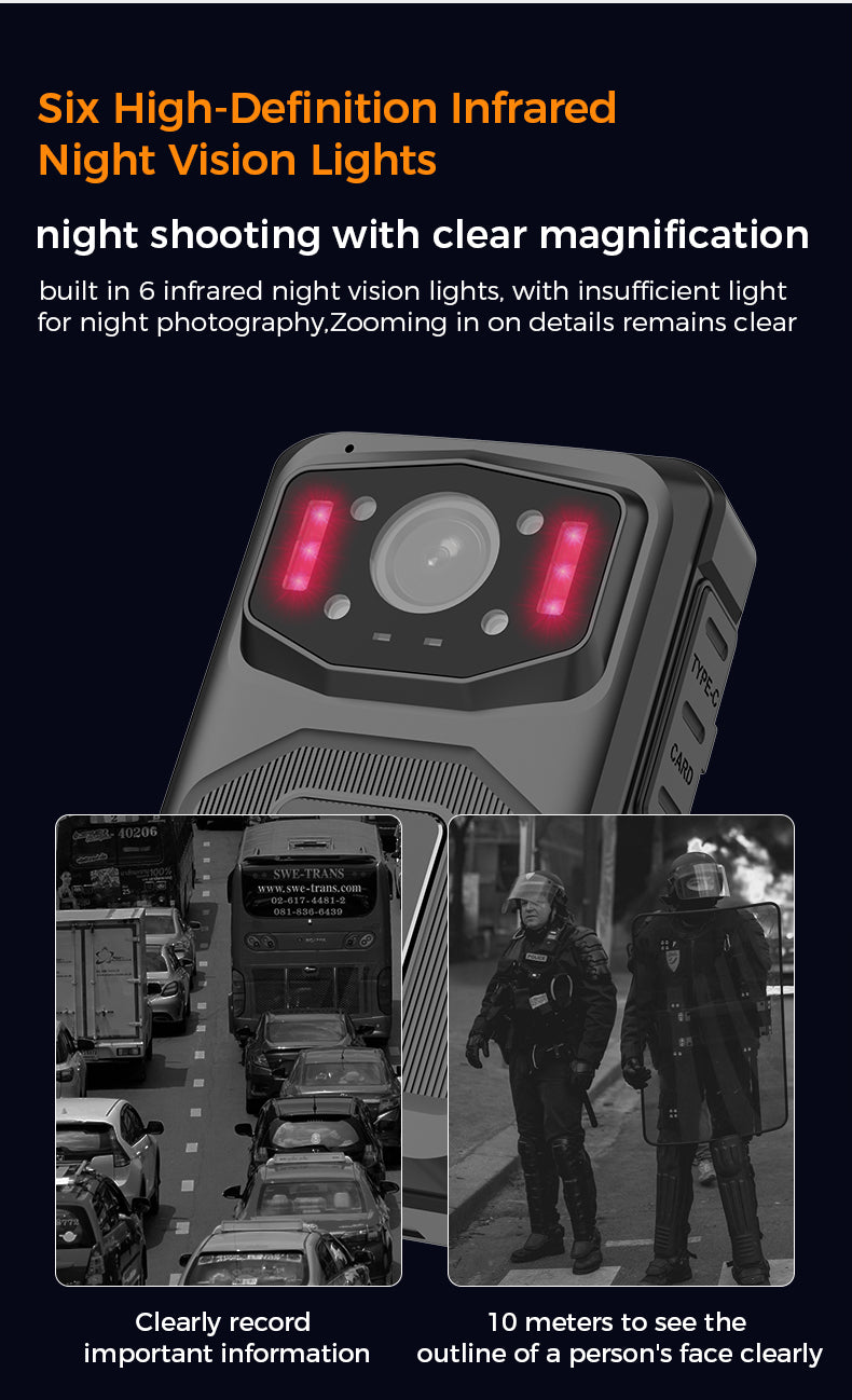 AWS-CAT1 4G Body-Worn Camera 4K High-Definition Video Recording IP68 Waterproof and Dustproof