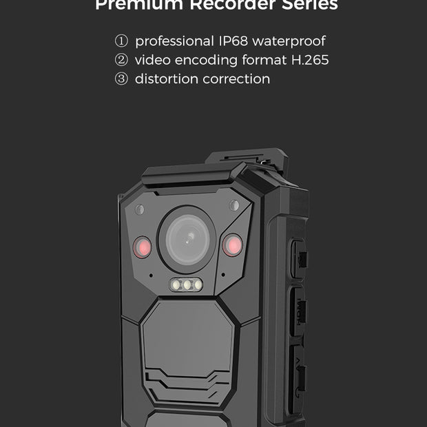 B4K4 Body Worn Camera 18-Hour Long Battery Life 4K Ultra HD Recording IP68 Waterproof and Dustproof GPS Real-Time Positioning