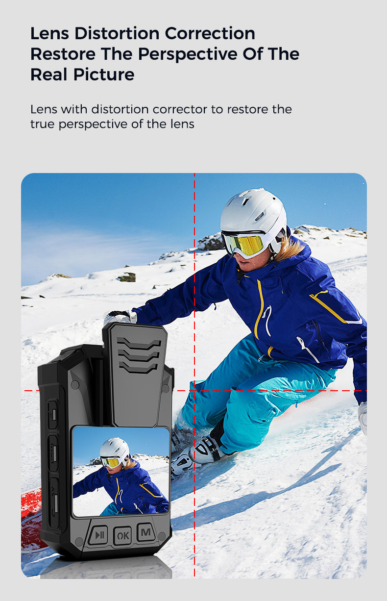 B4K4 Body Worn Camera 18-Hour Long Battery Life 4K Ultra HD Recording IP68 Waterproof and Dustproof GPS Real-Time Positioning