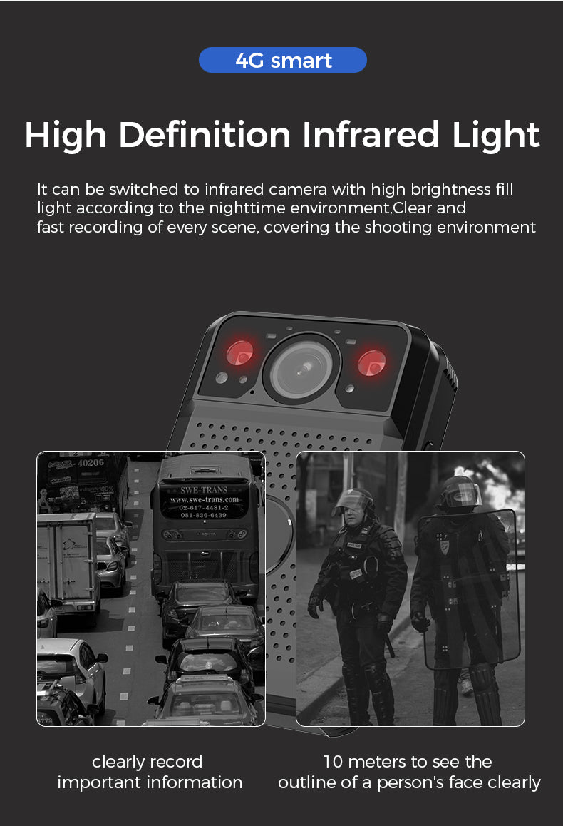 G10 4G Law Enforcement Recorder Wireless Transmission Global Real-time Positioning