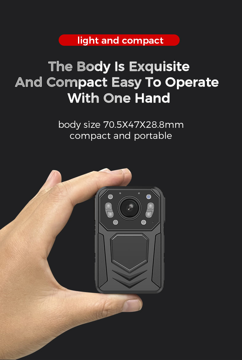 L1 Law Enforcement Body Camera, 76g Ultra-Lightweight Body, 11-Hour Long Battery Life, 58W High-Definition Photo Pixels, Automatic Infrared Night Vision