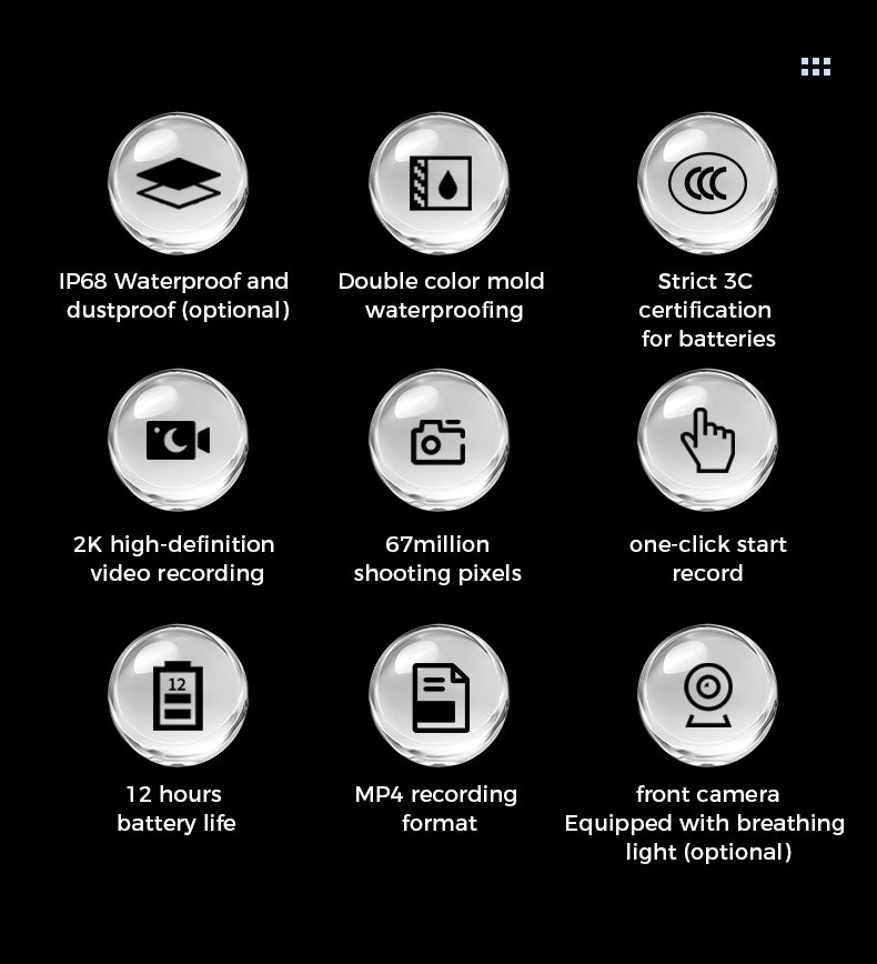 L2 PRO Law Enforcement Recorder IP68 Waterproof and Dustproof 2K High-Definition Video Recording 12-Hour Ultra-Long Battery Life