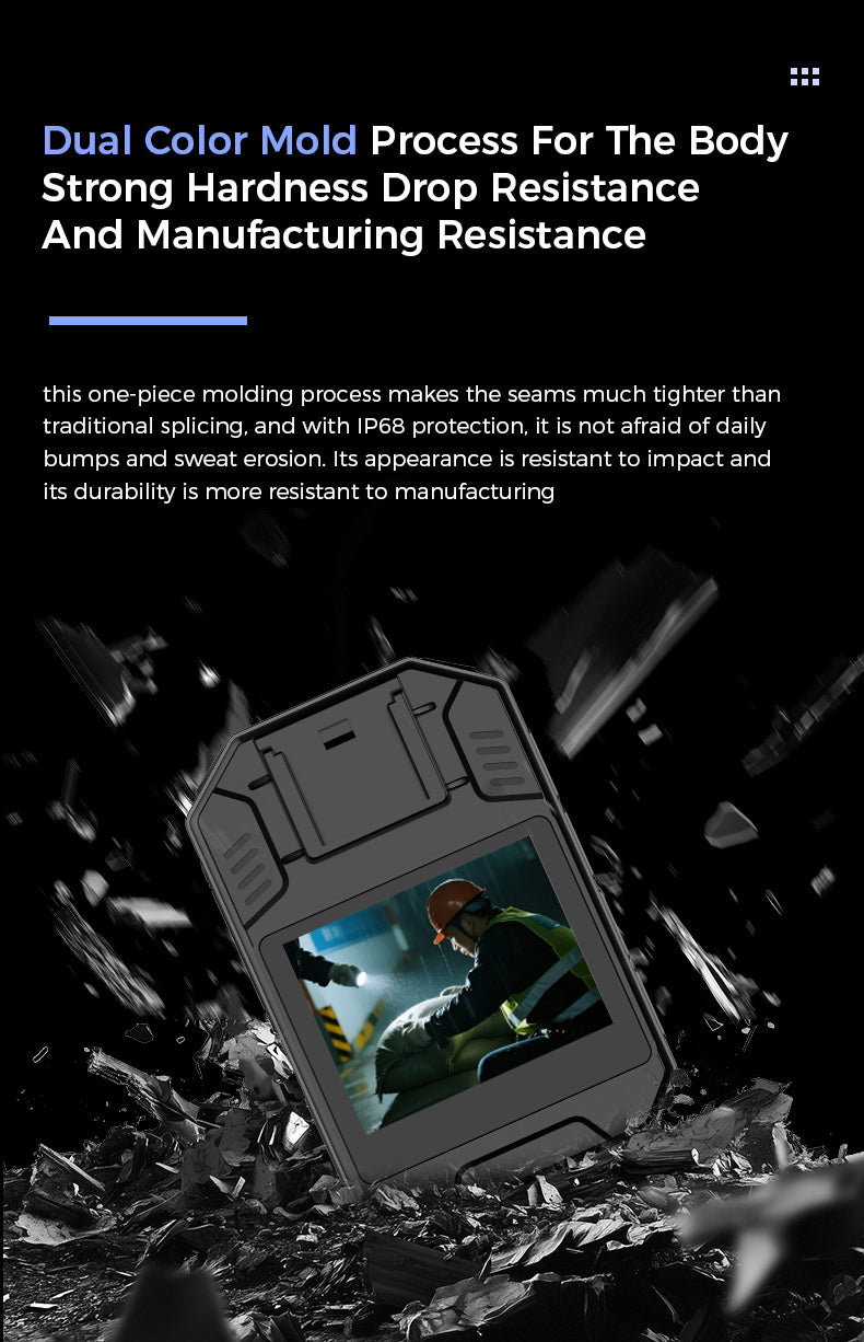 L2 PRO Law Enforcement Recorder IP68 Waterproof and Dustproof 2K High-Definition Video Recording 12-Hour Ultra-Long Battery Life