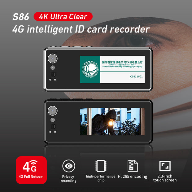 S86 4G Badge-Style Recorder